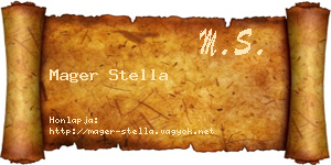 Mager Stella névjegykártya